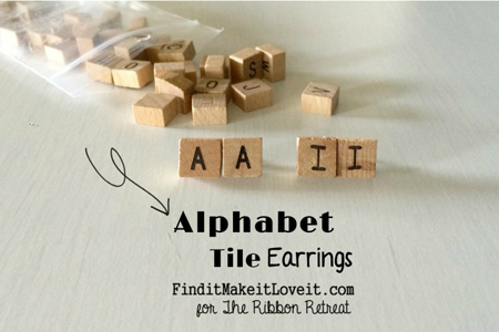 Alphabet Tile Earrings