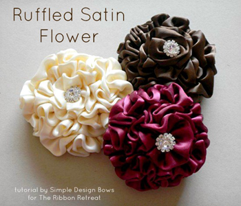 Ruffled Satin Flower